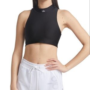 ALO YOGA Airlift Fuse Bra Tank in Black
